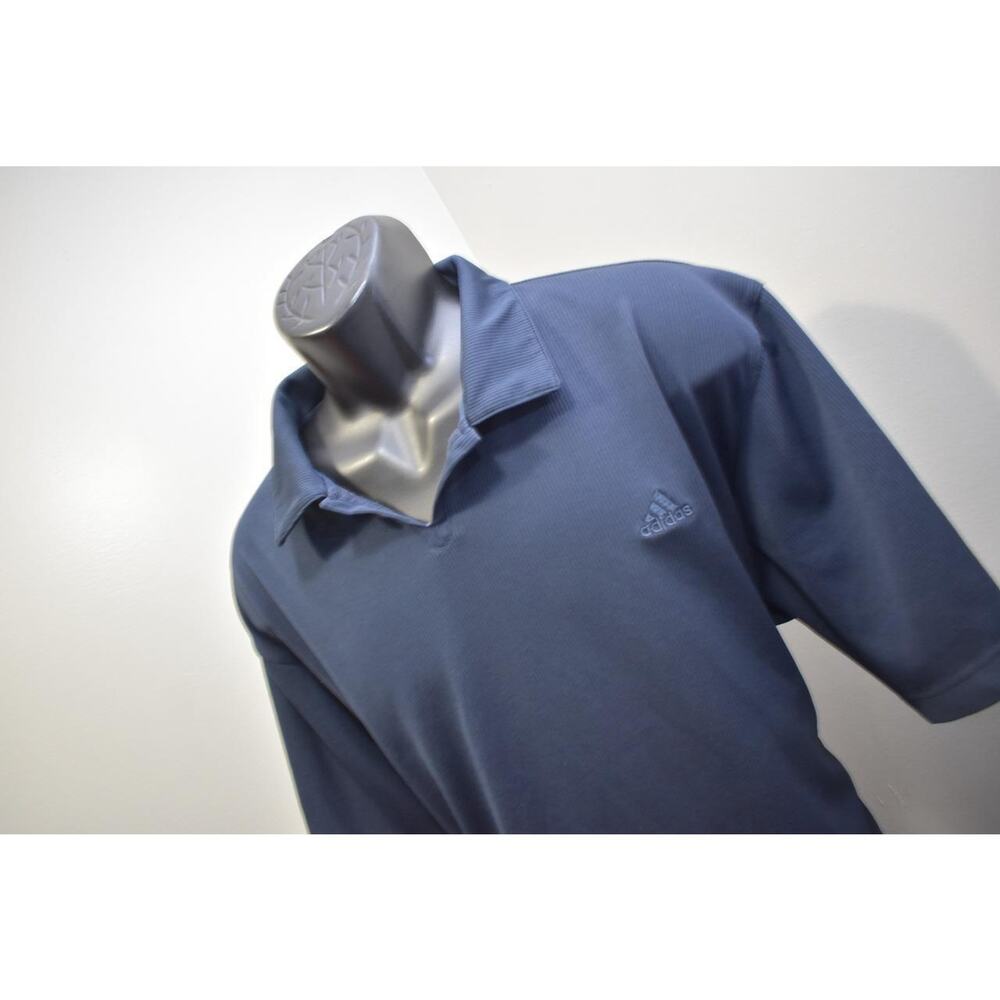 Adidas Golf Polo ClimaLite Blue Short Sleeve Athletic Mens Size‎ 2XL XXL